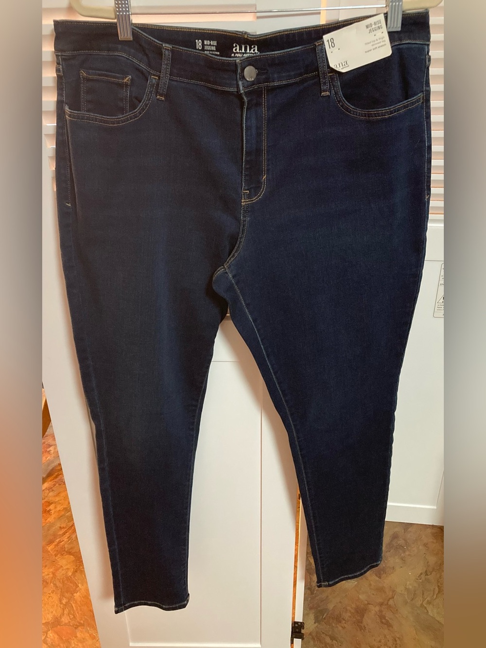 a.n.a Dark Blue Stretch Skinny Jeans